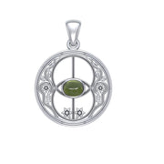 Chalice Well Pendant with Gemstone TP3307