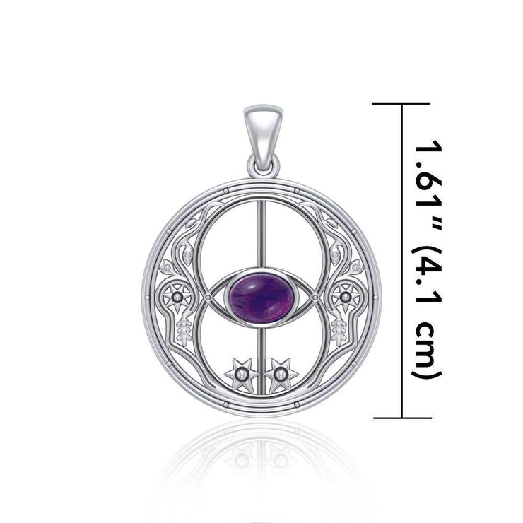 Chalice Well Pendant with Gemstone TP3307