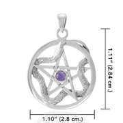 The Star with Weaving Snake Silver Pendant TP3312 Pendant