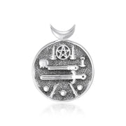 Be empowered with the iconic Wiccan symbol ~ Sterling Silver Jewelry Pendant TP3314