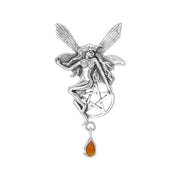Fairy with Pentagram Silver Pendant TP3319 Pendant