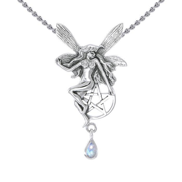 Fairy with Pentagram Silver Pendant TP3319 Pendant