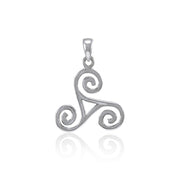 Celtic Silver Spiral Pendant TP332 Pendant
