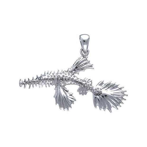 Pipe Fish Sterling Silver Pendant TP3351