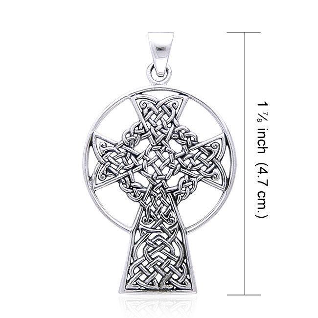 Celtic Knotwork St. Andrews Cross Silver Pendant TP3414