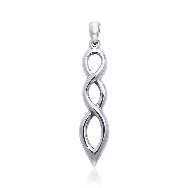 Celtic Knotwork Twist Silver Pendant TP343