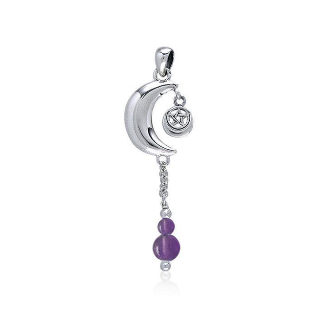 Moon the star sterling silver pendant TP3435