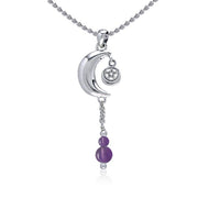 Moon the star sterling silver pendant TP3435