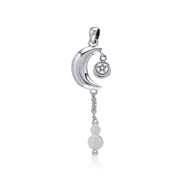 Moon the star sterling silver pendant TP3435
