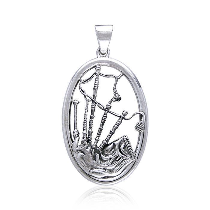 Bagpipes Silver Pendant TP3443