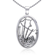 Bagpipes Silver Pendant TP3443