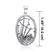 Bagpipes Silver Pendant TP3443