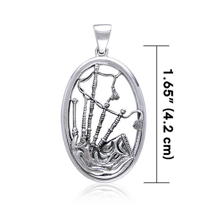 Bagpipes Silver Pendant TP3443