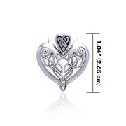 Joyous Heart Celtic Knotwork Silver Pendant TP3444
