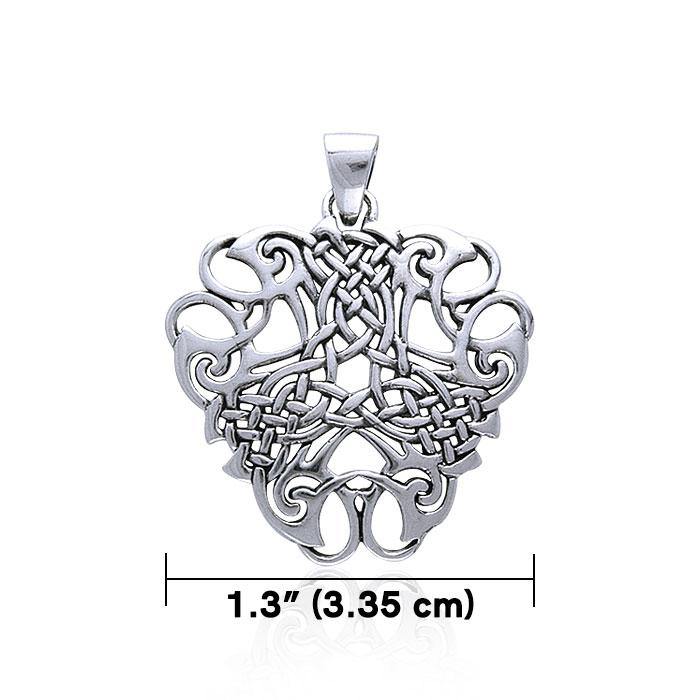 Contemporary Celtic Knotwork Silver Pendant TP3479