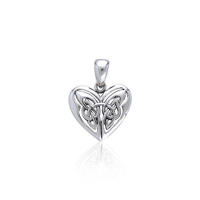Eternal Heart Celtic Knotwork Silver Pendant TP3490