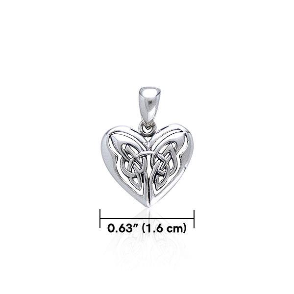 Eternal Heart Celtic Knotwork Silver Pendant TP3490