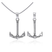 Stand Strong and Hold Firm Anchor Silver Pendant TP3544