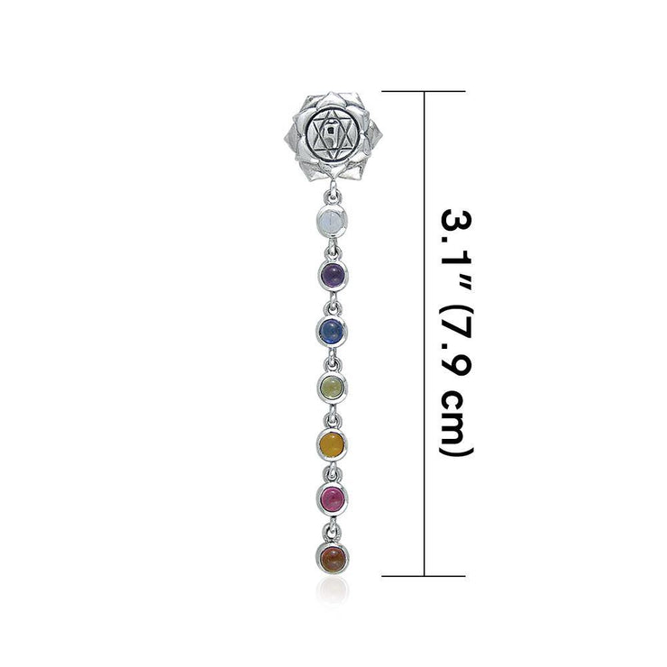 Silver and Gems Chakra Life Force Pendant TP3574