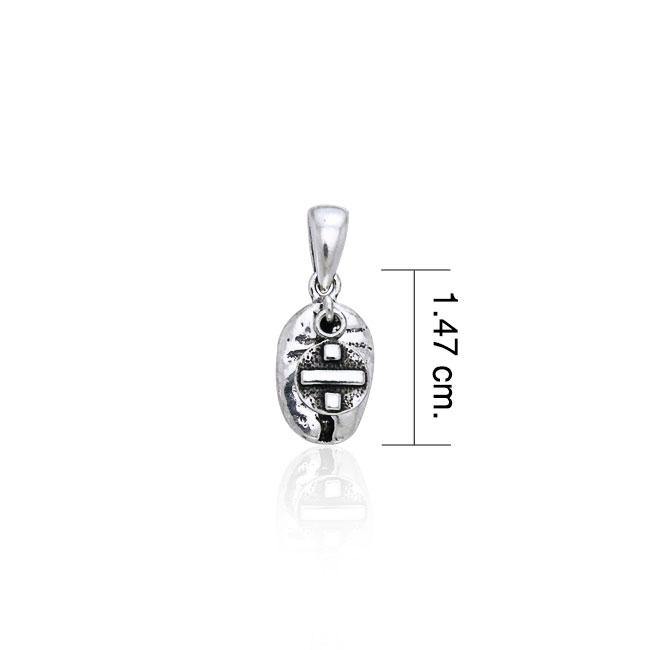 Divided by Coffee Bean Silver Pendant TP393