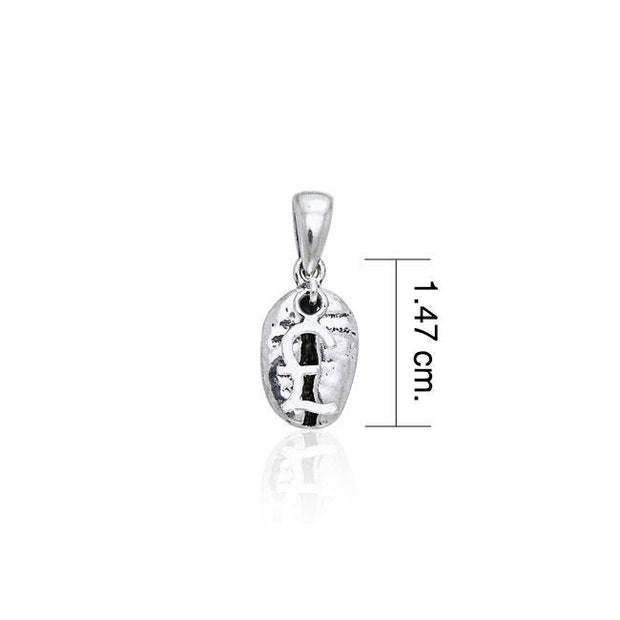 The pound sterling on Coffee Bean Silver Pendant TP414 Pendant