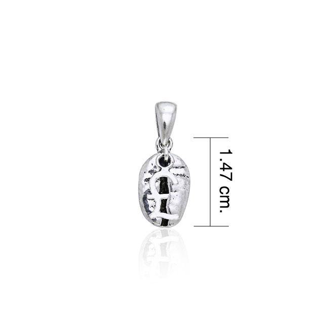 The pound sterling on Coffee Bean Silver Pendant TP414