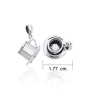 Coffee Cup Set Silver Pendant TP449