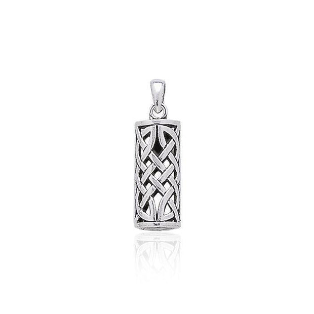 Celtic Rectangle Silver Pendant TP541