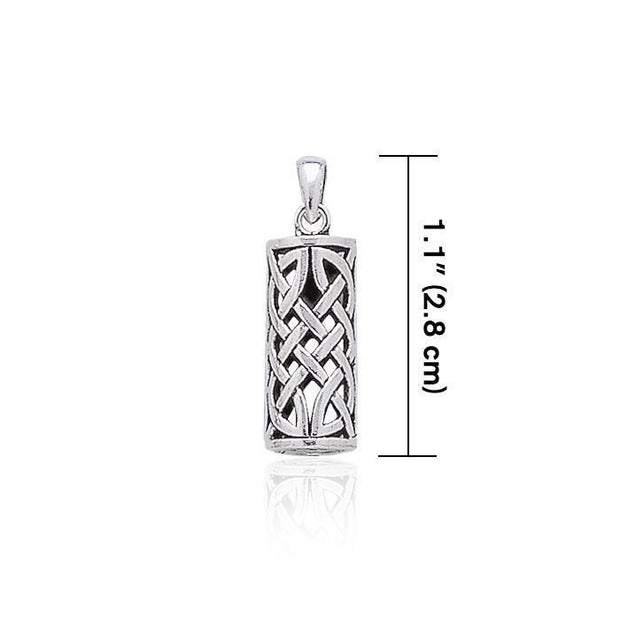 Celtic Rectangle Silver Pendant TP541