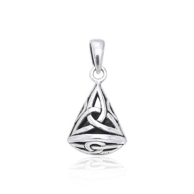 Inner peace from qithin ~ Celtic Knotwork Triquetra Sterling Silver Pendant Jewelry TP543