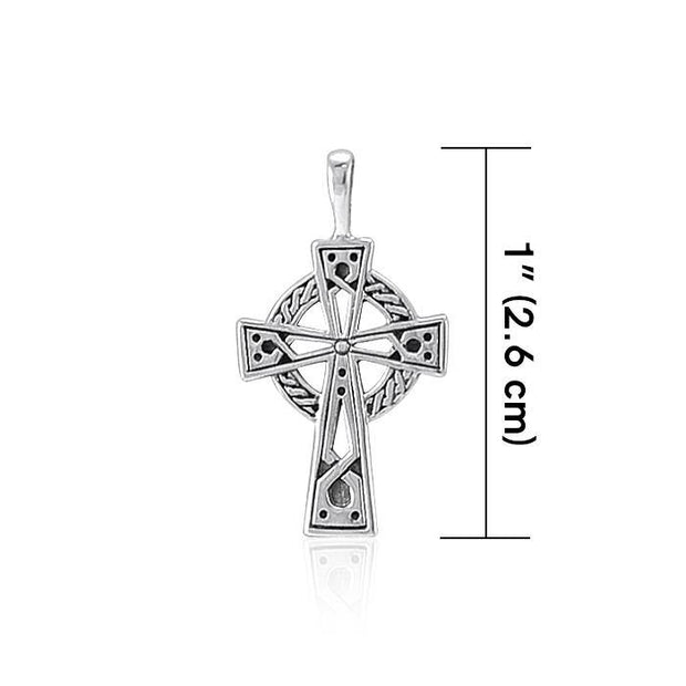 Celtic Knotwork Cross Silver Pendant TP630