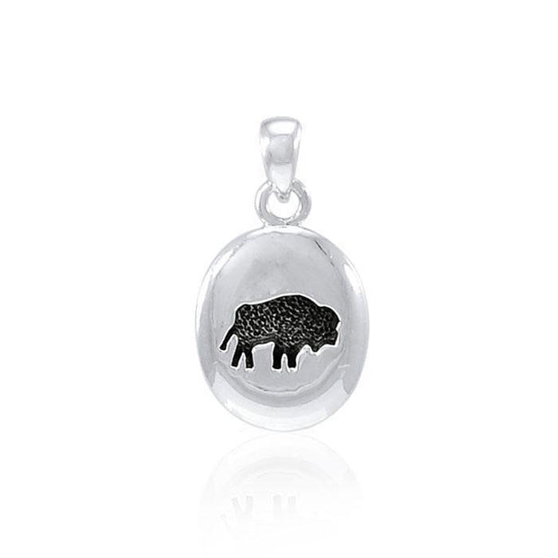 Bison Sterling Silver Pendant TP663