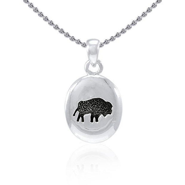 Bison Sterling Silver Pendant TP663