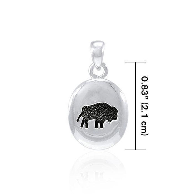 Bison Sterling Silver Pendant TP663