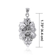 Mischievous Green Man ~ Sterling Silver Pendant Jewelry TP710