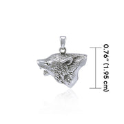 Sterling Silver Howling Wolf Pendant TP812 Pendant
