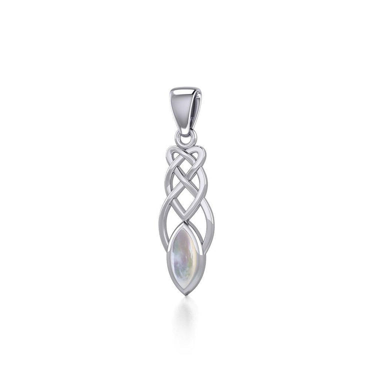 Contemporary Celtic Knotwork Silver Pendant TP857
