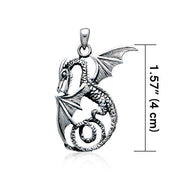 Swim deep into the world of the Sea Dragon ~ Sterling Silver Jewelry Pendant TP880
