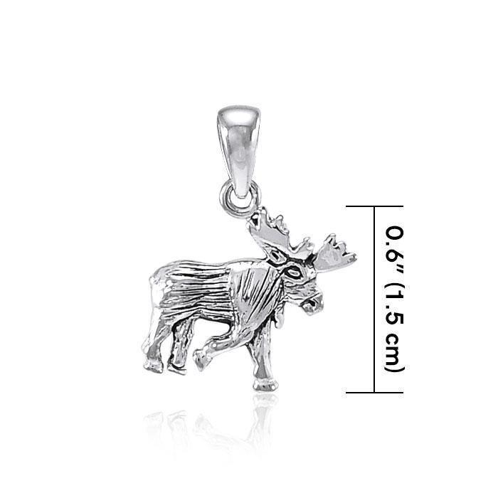 Reindeer Sterling Silver Pendant TP897