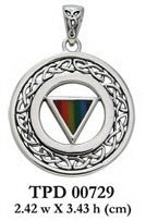 See the rainbow as it flows endlessly ~ Celtic Knotwork Sterling Silver Rainbow LGBTQ Pride Pendant Jewelry TPD729