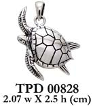 Silver Sea Turtle Pendant TPD828