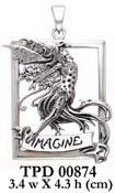 Amy Brown Imagine Fairy ~ Sterling Silver Jewelry Pendant TPD874