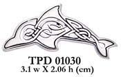 Celtic Dolphin Silver Pendant TPD1030