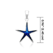 Starfish Silver Pendant & Enamel TPD029