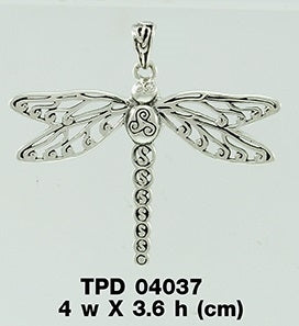 Bring forth the enchanting light ~ Sterling Silver Jewelry Dragonfly Pendant by Cari Buziak TPD4037