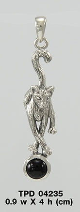 Cat Sterling Silver Pendant TPD4235