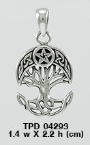 Celtic Knot Moon The Star Tree of Life Pendant TPD4293