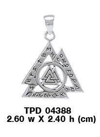 Viking Rune Valknut Pendant TPD4388