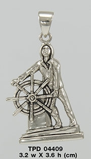 Gloucester Fisherman’s Memorial ~ Sterling Silver Pendant Jewelry TPD4409