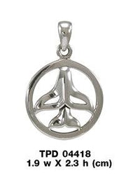 Double Whale Tail Silver Pendant TPD4418